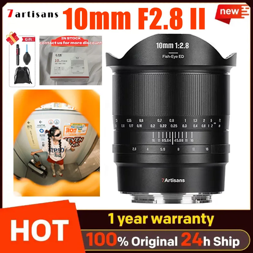 7artisans 10mm F2.8 II Full Frame Fisheye Manual focus prime Lens for Sony E A7S Nikon Z Z7II for Leica TL for Canon EOS R3