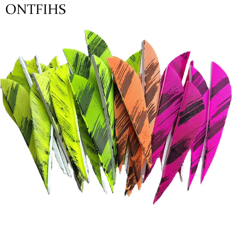 

50Pcs 2.5 Inch Fletches Water Drop Natural Turkey Right Wing Feathers Arrow Plume Archery Vanes for Hunting Shooting DIY