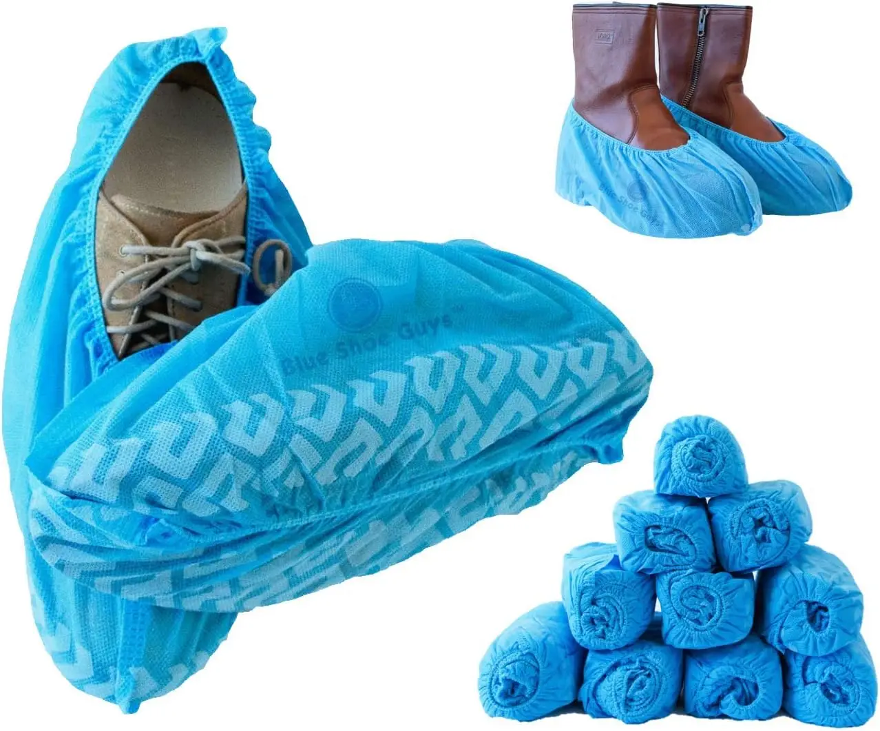 Disposable Boot Covers 100 Pack Non Slip Water Resistant Recyclable Large Size