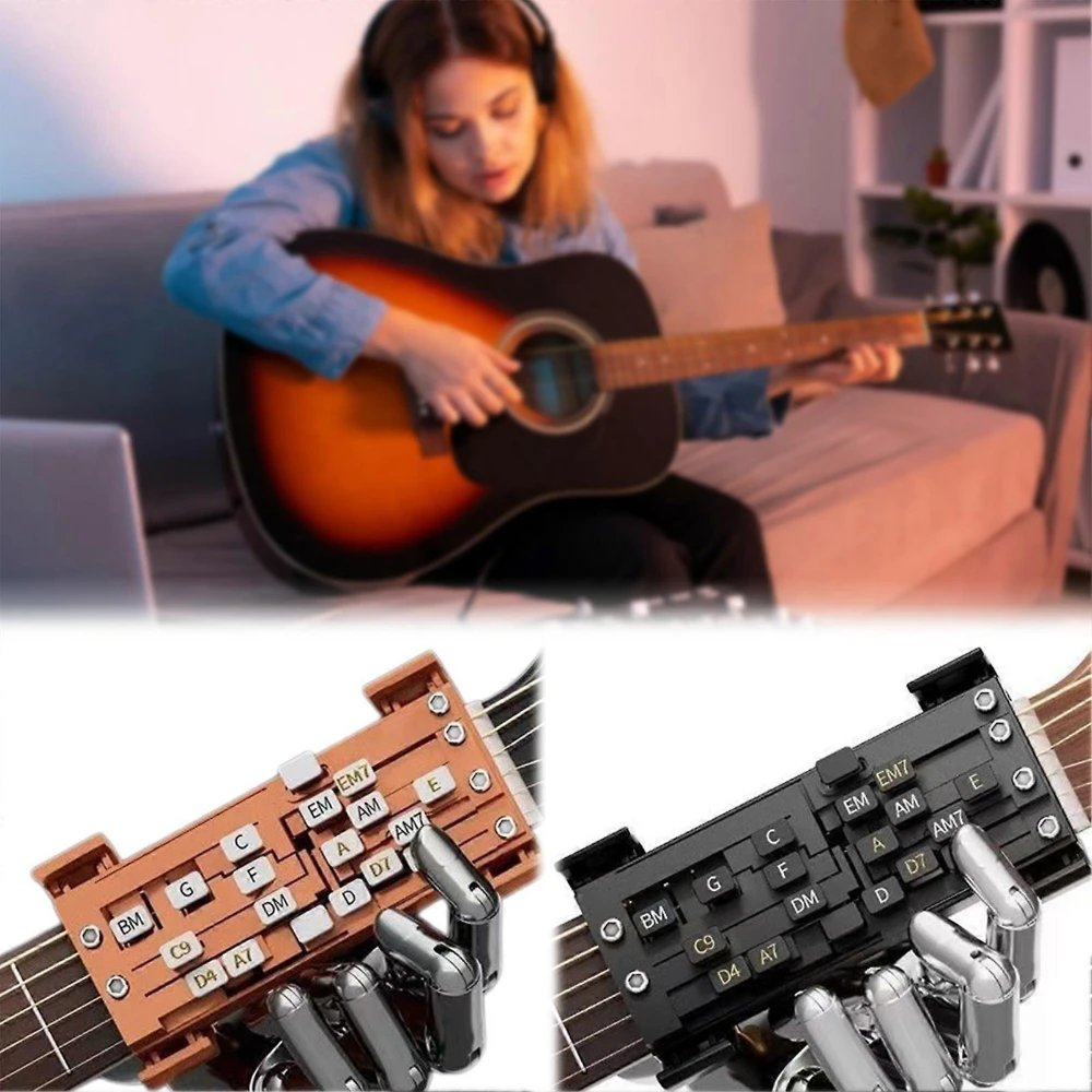 Guitar Aid Tool Acoustic Guitar Learning Accessory Guitar Aid Chords Trainer Assisted Learning System for Beginners A for Adults