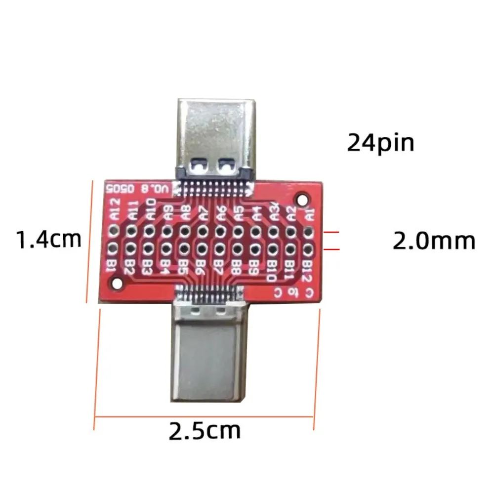 Compact 24Pin Type C to Type C Adapter Repairing Versatile Type C Male to Male DIY Male Female Connector USB Devices
