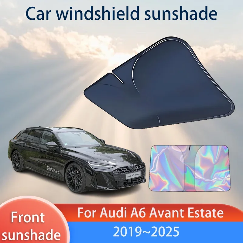 

Car Front Window Sun Visor For Audi A6 Avant Estate 2019~2025 2024 Blocks UV Parasol Sunshade Protector Cover Auto Accessories