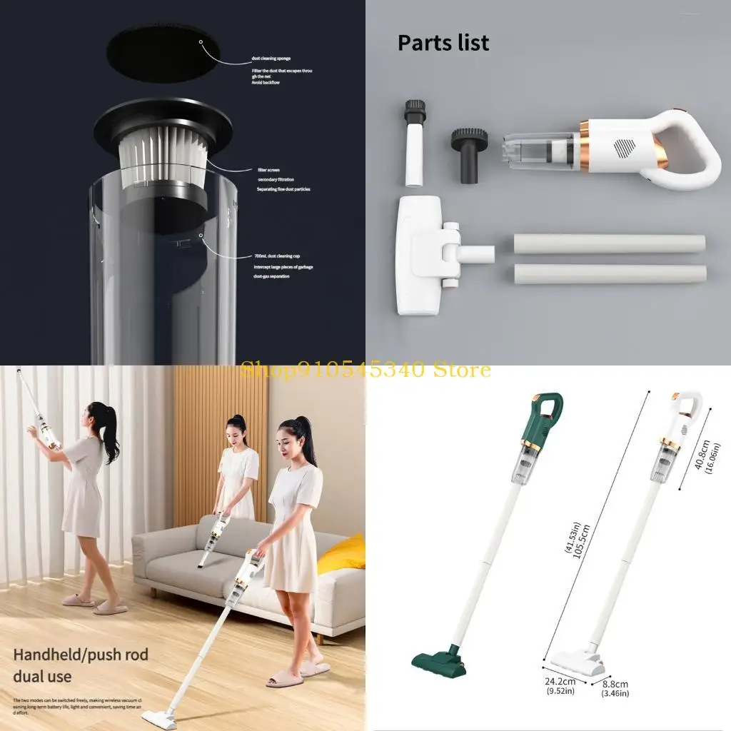 

U2JA Portable Car Home Vacuum Cleaner 8500Pa High Suction Power Dust Cleaning Tool Wireless Handheld Cleaner for Vehicle Home