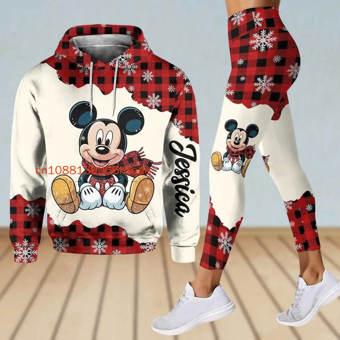 

Новинка 2025 года, толстовка с Микки Маусом на заказ, женские леггинсы с 3D принтом, праздничная рубашка с рисунком Микки, Рождественская рубашка с Микки