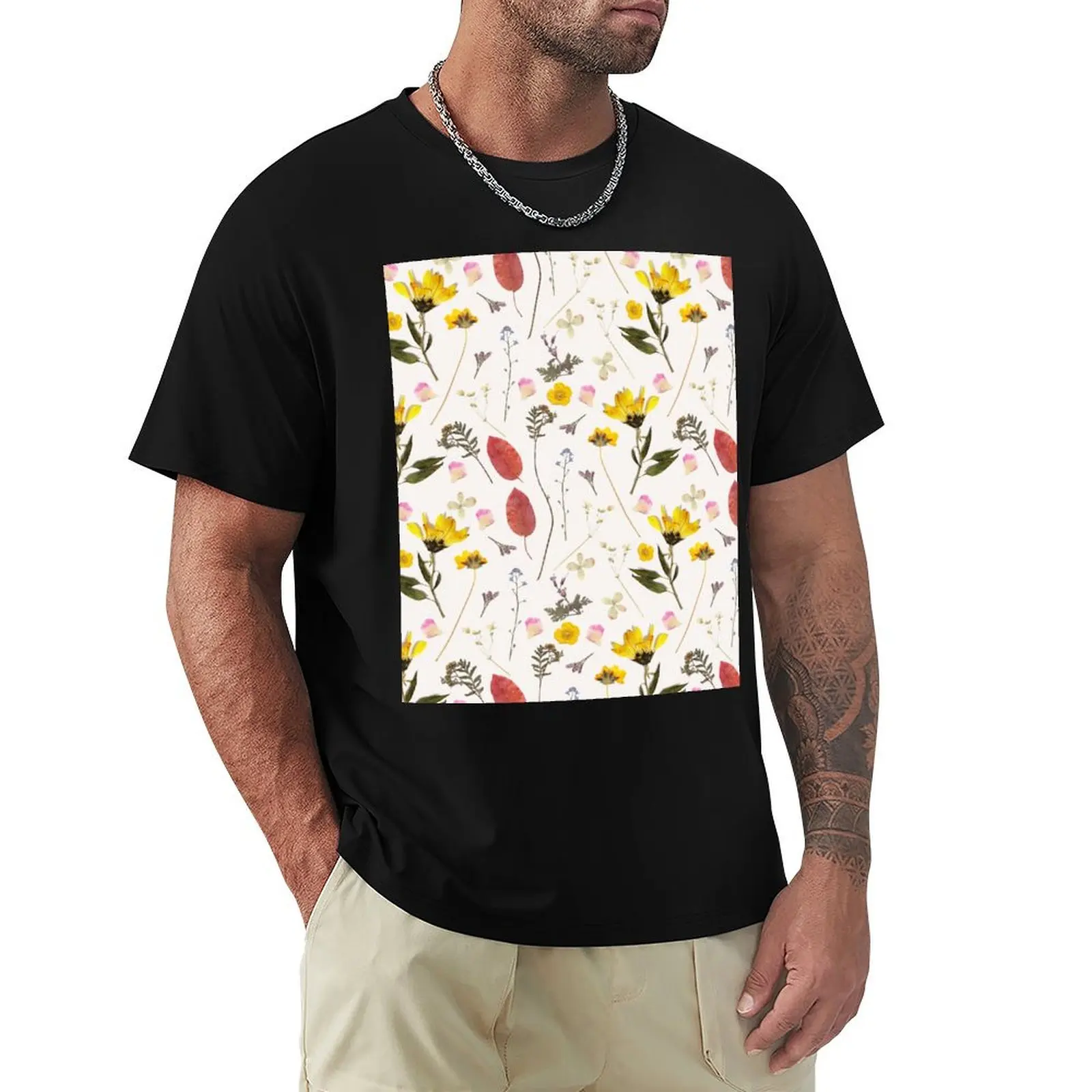 Pressed flowers T-Shirt Quick Dry Light Sports T-Shirt
