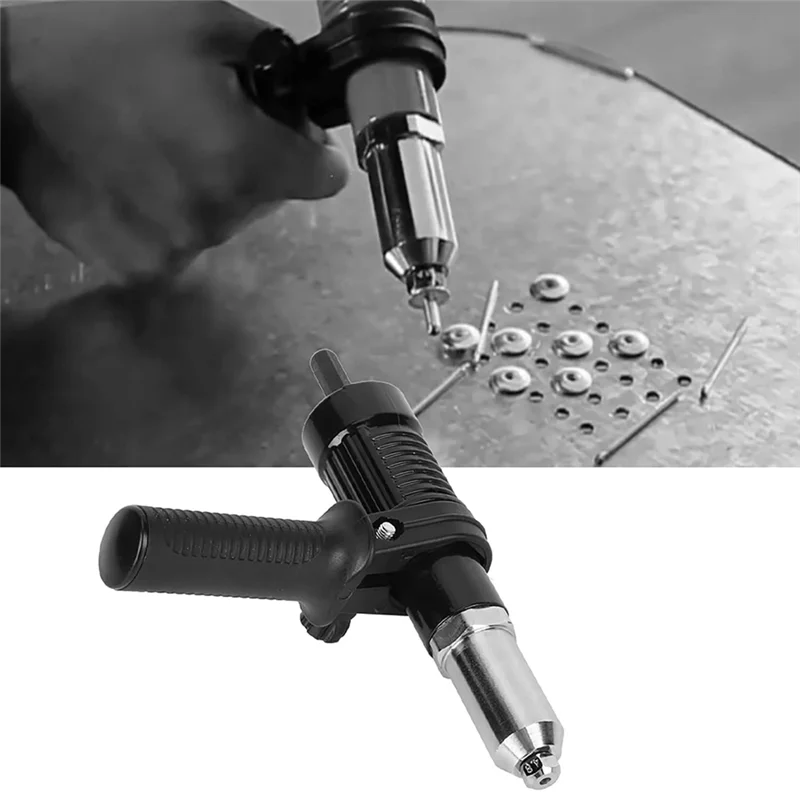 

A98E-Riveter Head Set Electric Riveter Adapter Cordless Drill Tool High Hardness Riveter Accessories