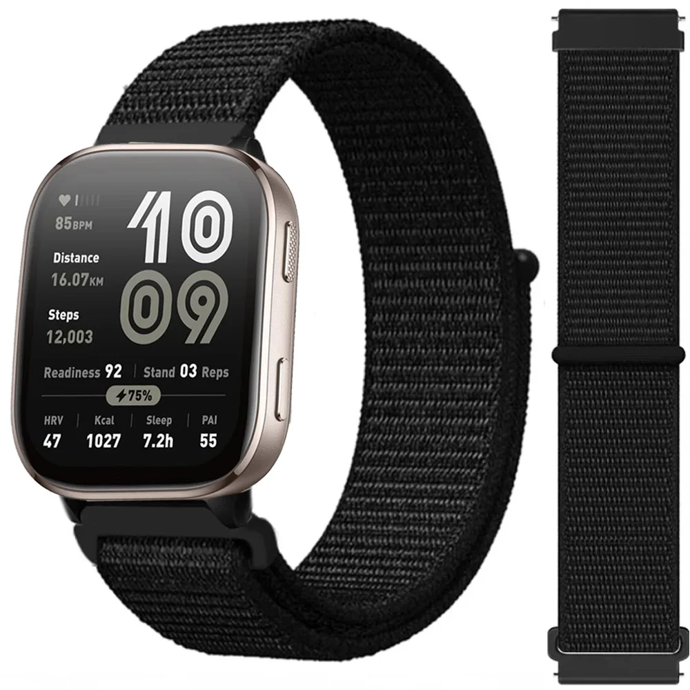 Amazfit Bip 6 5 GTR 4/GTS, 삼성 갤럭시 워치 7 6 5, 화웨이 워치 5 4/GT5 Pro 46mm 호환 20mm 22mm 루프 스트랩 (통기성 밴드)