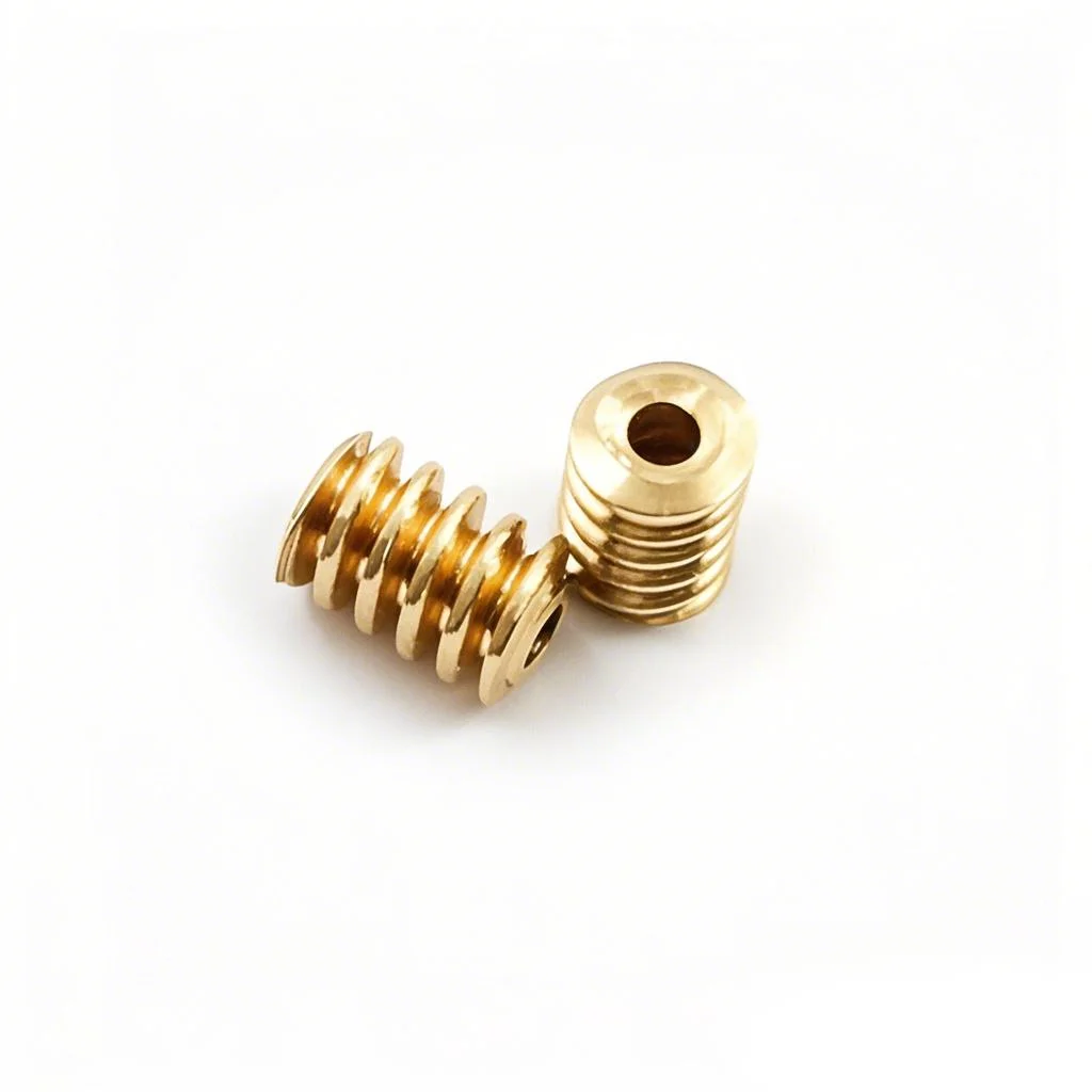 

Micro Copper Worm Gear OD2.4mm Width 3.5mm Hole 0.98mm Wormwheel W2.4x3.5-1A 0.2M Pinion