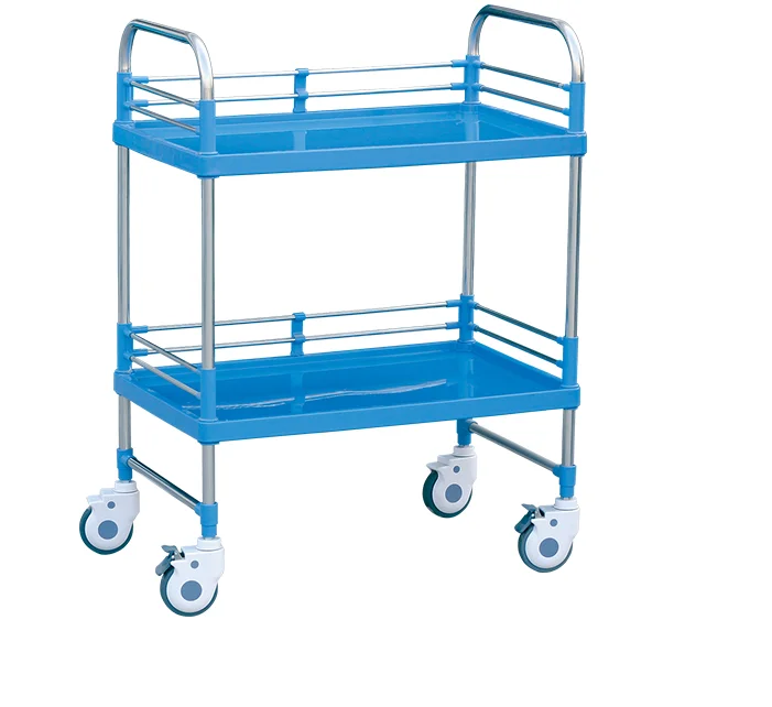 Drawer Steel Nursing Trolley Multifunctional Treatment Morning Care Trolley Hospital Medicine  Waste Collecting Trolley