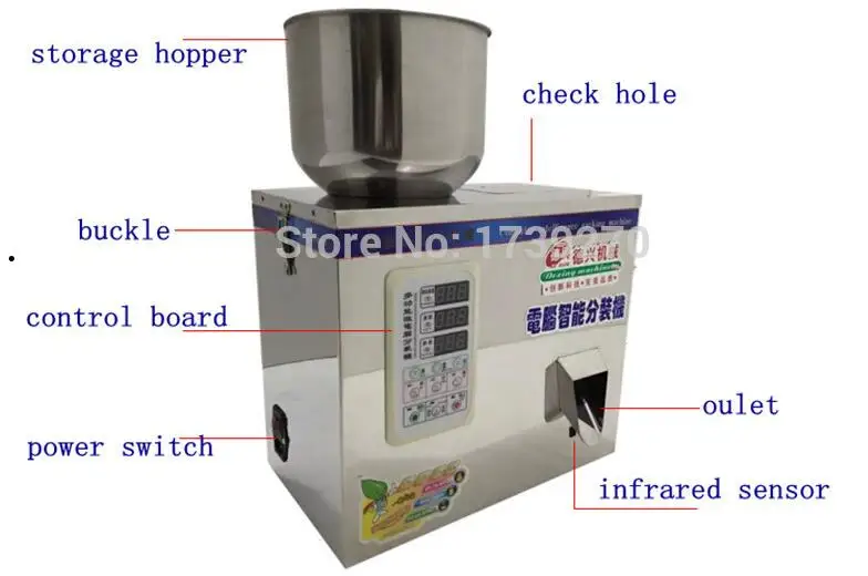 Máquina de estanterías de pesaje automático de alimentos de 1-100g, máquina de llenado de polvo y materiales granulares, envasadora medicinal