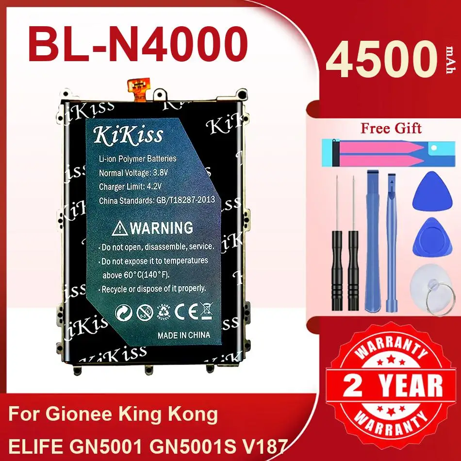 KiKiss Battery For Gionee King Kong ELIFE GN5001 GN5001S V187,BL-N4000,4500mAh