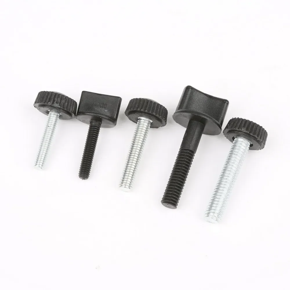 4Pcs/Lot  Metric M4 M5 M6  Nylon Partial Thread Thumb Screws/ Hand Tighten Screw Fr RC Model