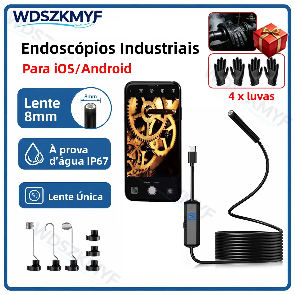 camera-endoscopica-industrial-3-em-1-de-8mm-para-ios-e-android-a-prova-d'agua-ip67-tipo-c-boroscopio-para-aplicacoes-industriais-automotivas