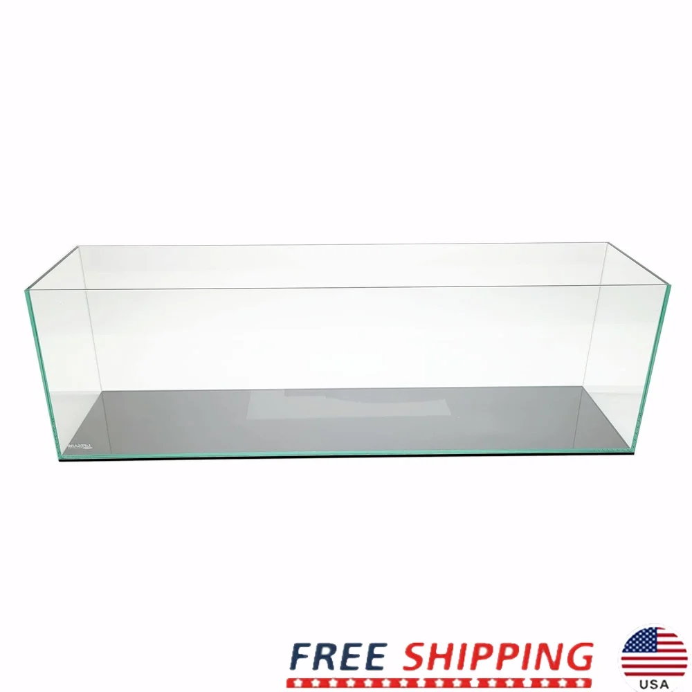 16 Gallon Clear Glass Bookshelf Aquarium Low Iron Glass LED Lighting Mechanical Filtration System Aquatic Life Support