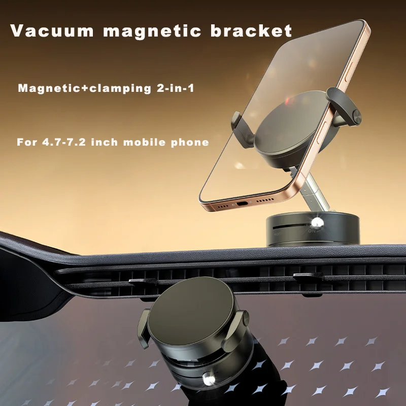 

Магнитный держатель для телефона с вакуумной присоской, крепление с зажимом, растягивающийся, односекундный, 360° ° Универсальная вращающаяся подставка для телефонов диаметром 4,7-7,2 дюйма.