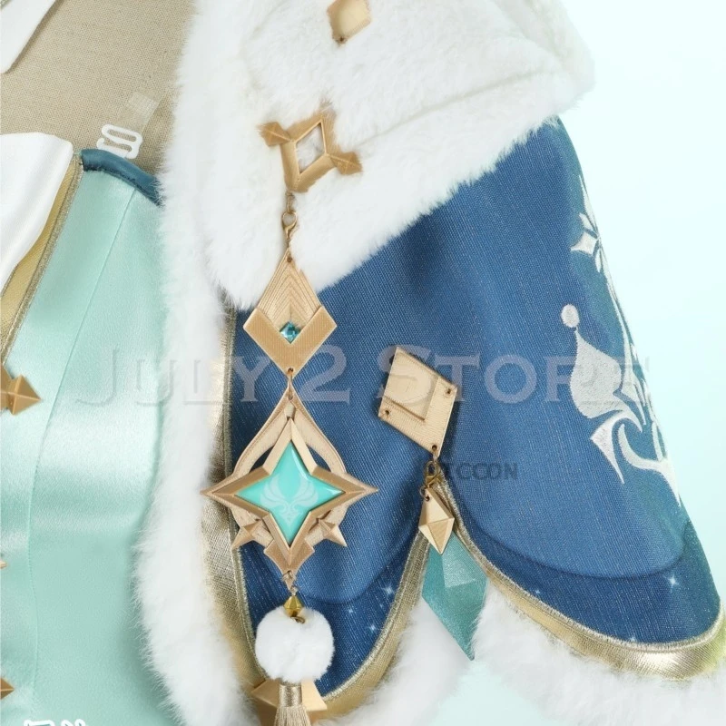 Vesna Cosplay Genshin Impact Costume Wig Snezhnaya Game Halloween Outfits High Quality Fancy Suit Dress Customized Versi - view 4
