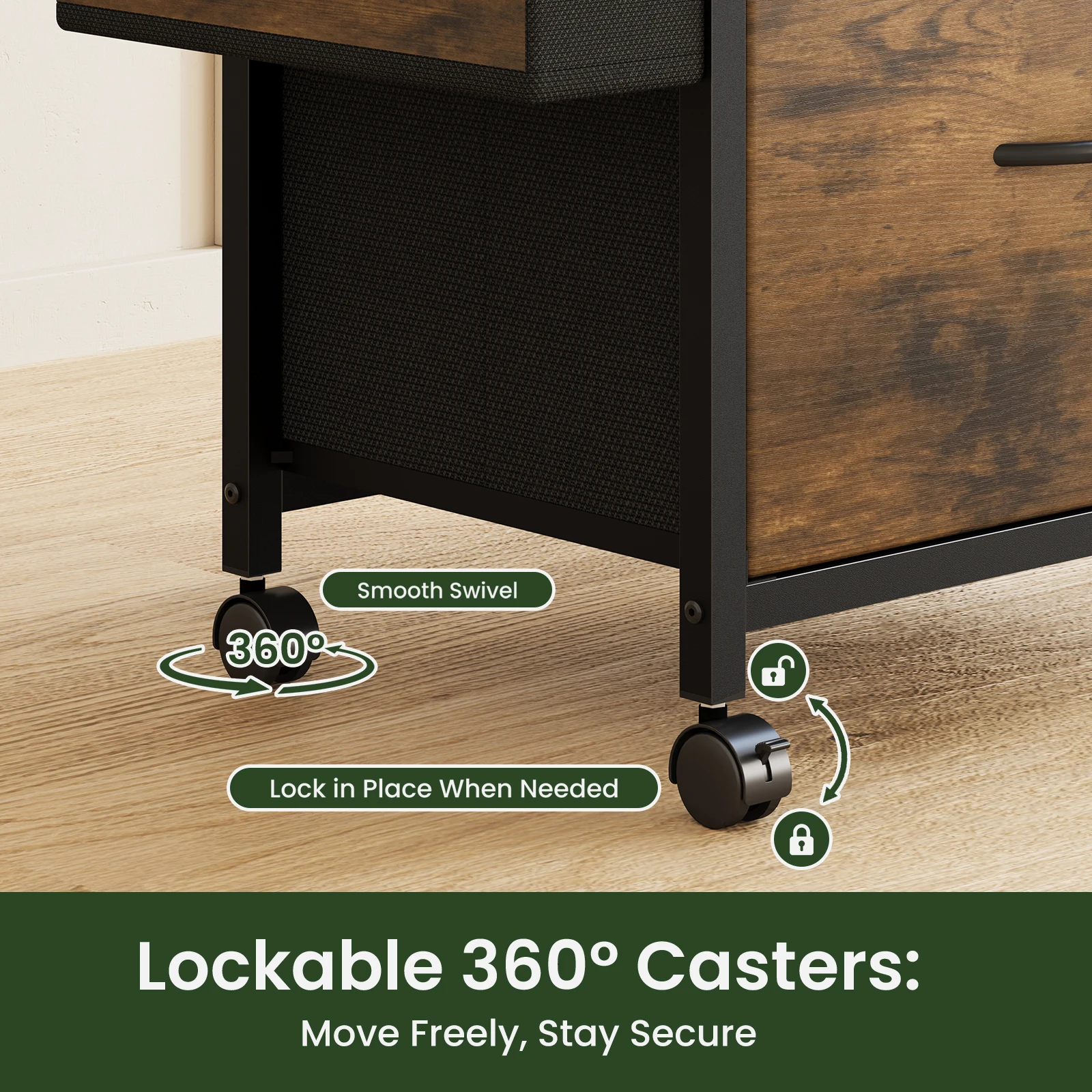 cabinet under desk setup