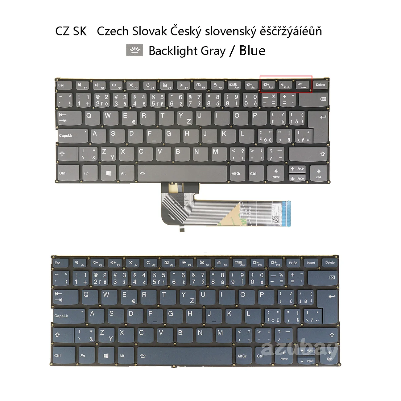 Czech Slovak Keyboard For Lenovo ideapad S530-13IML S530-13IWL 530S-14IKB 530S-14ARR 530S-15IKB C340-14API C340-14IML C340-14IWL
