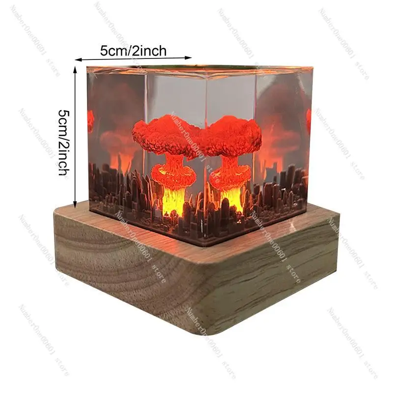 

Nuclear Explosion Bomb Mushroom Cloud Lamp Flameless Lamp for Courtyard Living Room Decor 3D Night Light Rechargeable Dropship