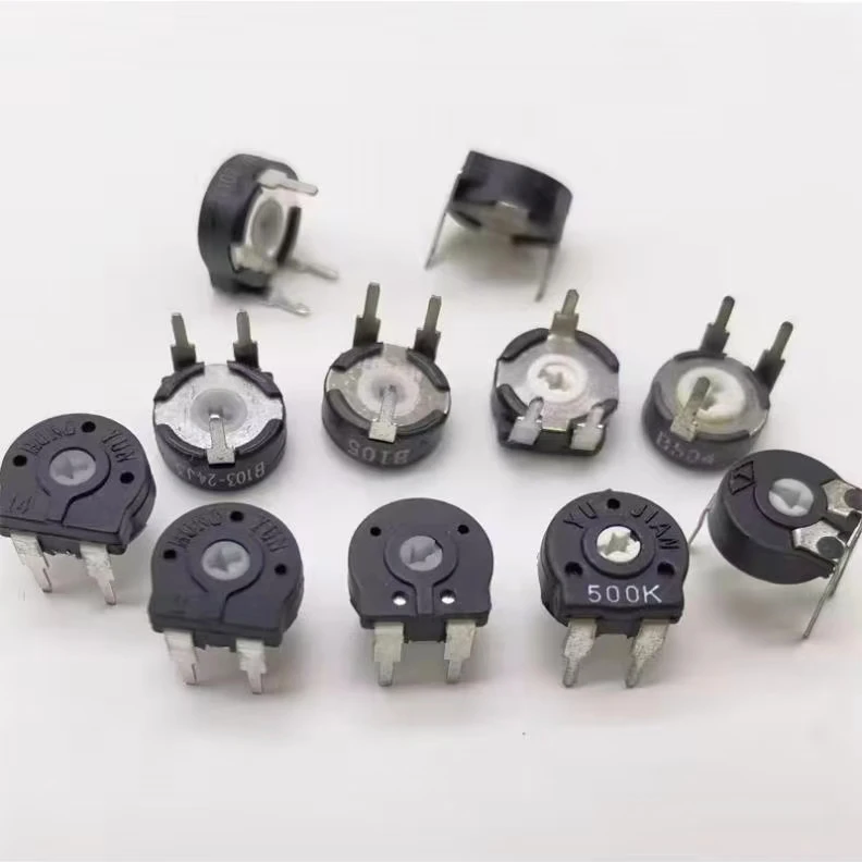 10/50pcs Spanish Potentiometer PT10 500ohm 1k 2k 5k 10k 20k 50k 100k 200k 500k 1M Arrow hole horizontal upward adjustment switch