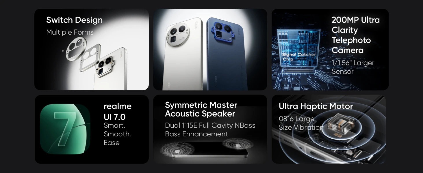 realme GT 8 Pro 5G European Version Snapdragon 8 Elite Gen 5 CPU 200MP Ultra Clarity Telephoto Camera 7000mAh Battery 120W Charger