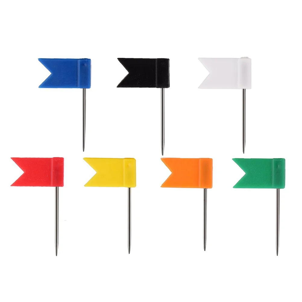 

160Pcs Multi-Color Flag Push Pins Premium Plastic Metal for Map Pins Travel Maps Bulletin Board Home Office Map Flag