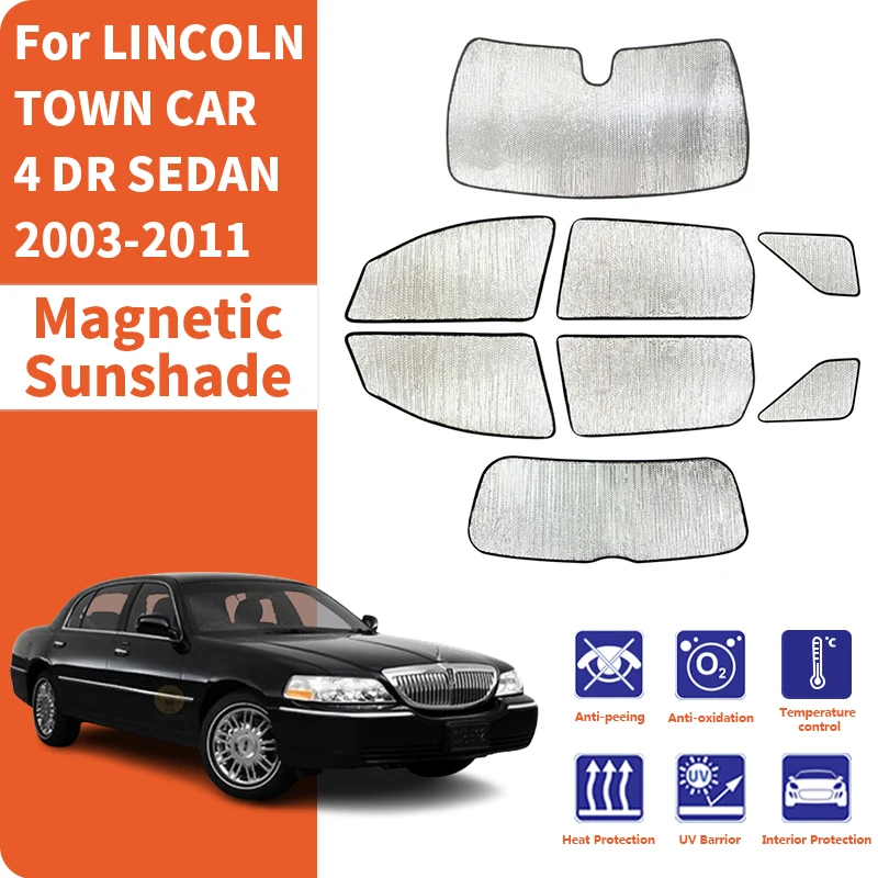 Custom Car Window Sunshade Anti-UV Car Sun Window Visors Sunshade Covers Accessories For LINCOLN TOWN CAR 4 DR SEDAN 2003-2011