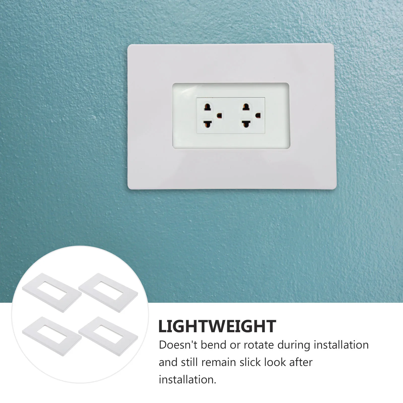 

4pcs Us Standard Pc Material Durable Electrical Outlet Cover Wall Plate Smooth Surface No Burrs Resilient Impact Resistance