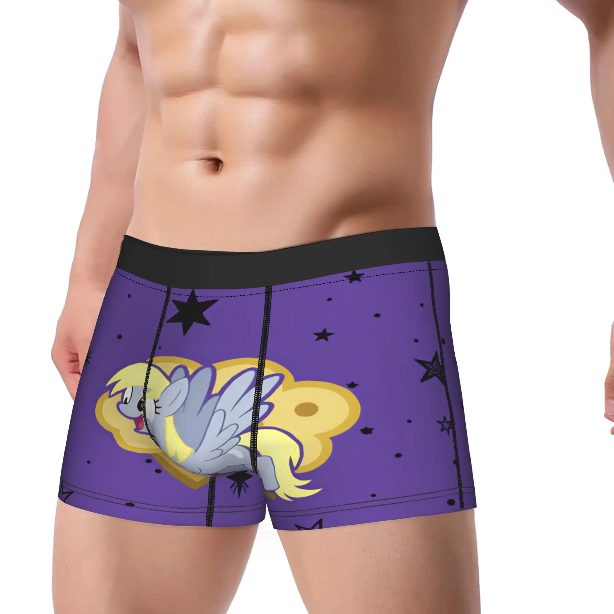 Derpy Muffins Hooves Boxer Shorts  3D Pouch Underwear High Quality Custom DIY Boxer Brief Breathable Men Underpants Plus Size