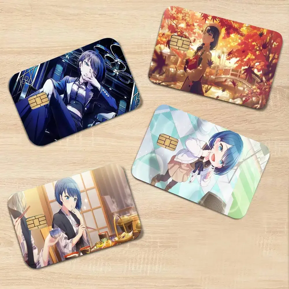 Kiritani Haruka Anime Project Sekai Credit Card Sticker Waterproof PVC Skin Cover For Debit Bank Card, Removable Card Decal Wrap