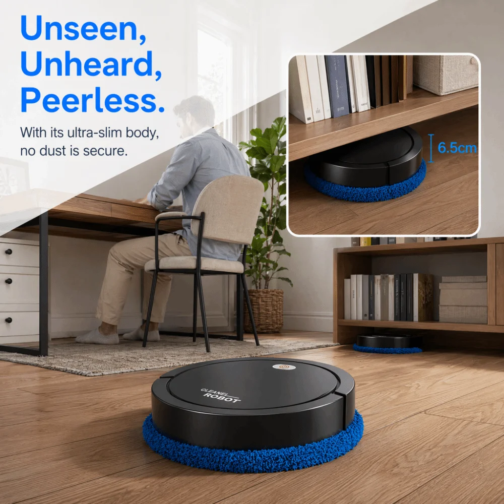 Daily Care Wet Dry Robot Vacuum 2-in-1 Dual Use Floor Cleaner Robot Pet Hair Automatic Electric Smart Home Robot Indoor Floor