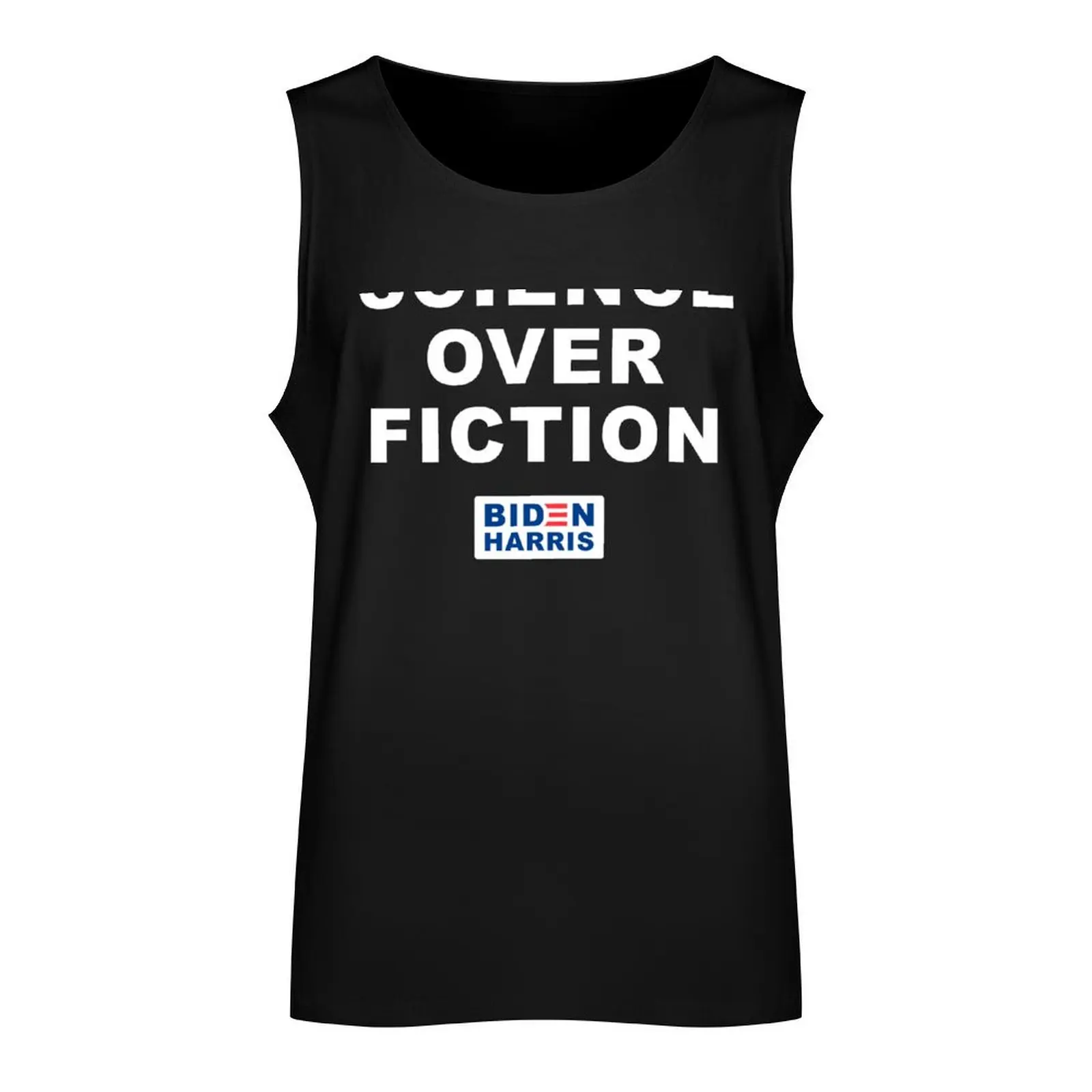 Biden Harris: Science over Fiction Tank Top clothing men Men's summer t-shirt