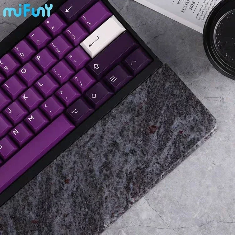 Imagem -03 - Mifuny-resto de Mão de Mármore para Teclado Mecânico Descanso de Pulso Feito à Mão Personalizado Descanso de Palma Ergonômico Escritório Jogos