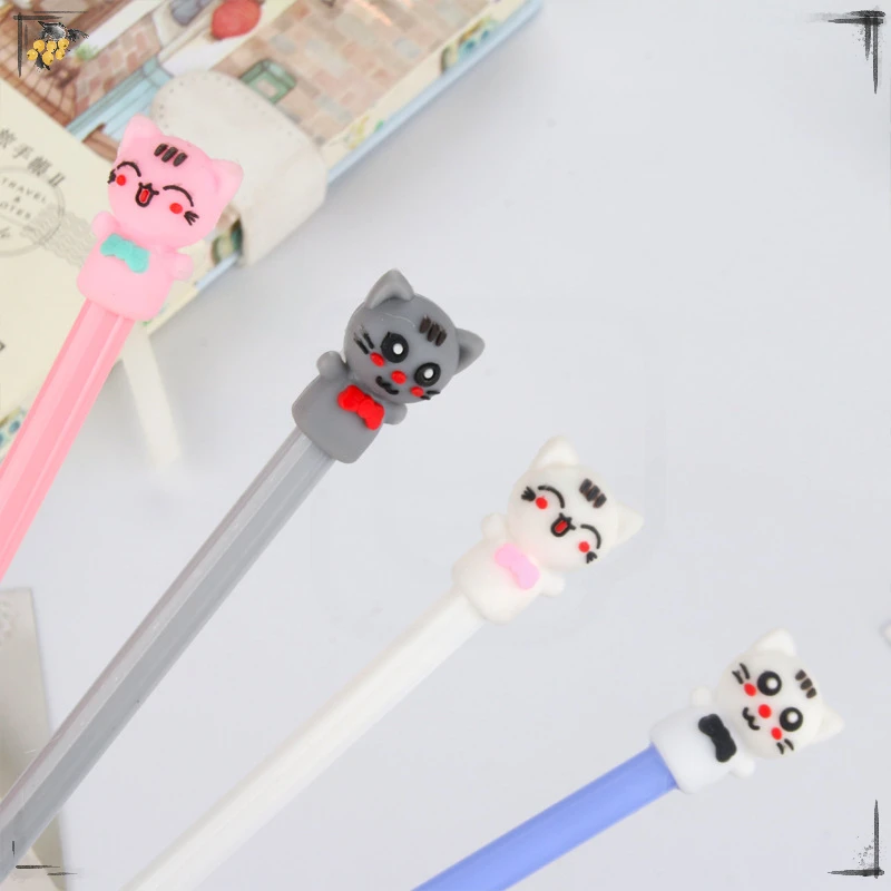 24 шт., перьевая ручка в виде кошки