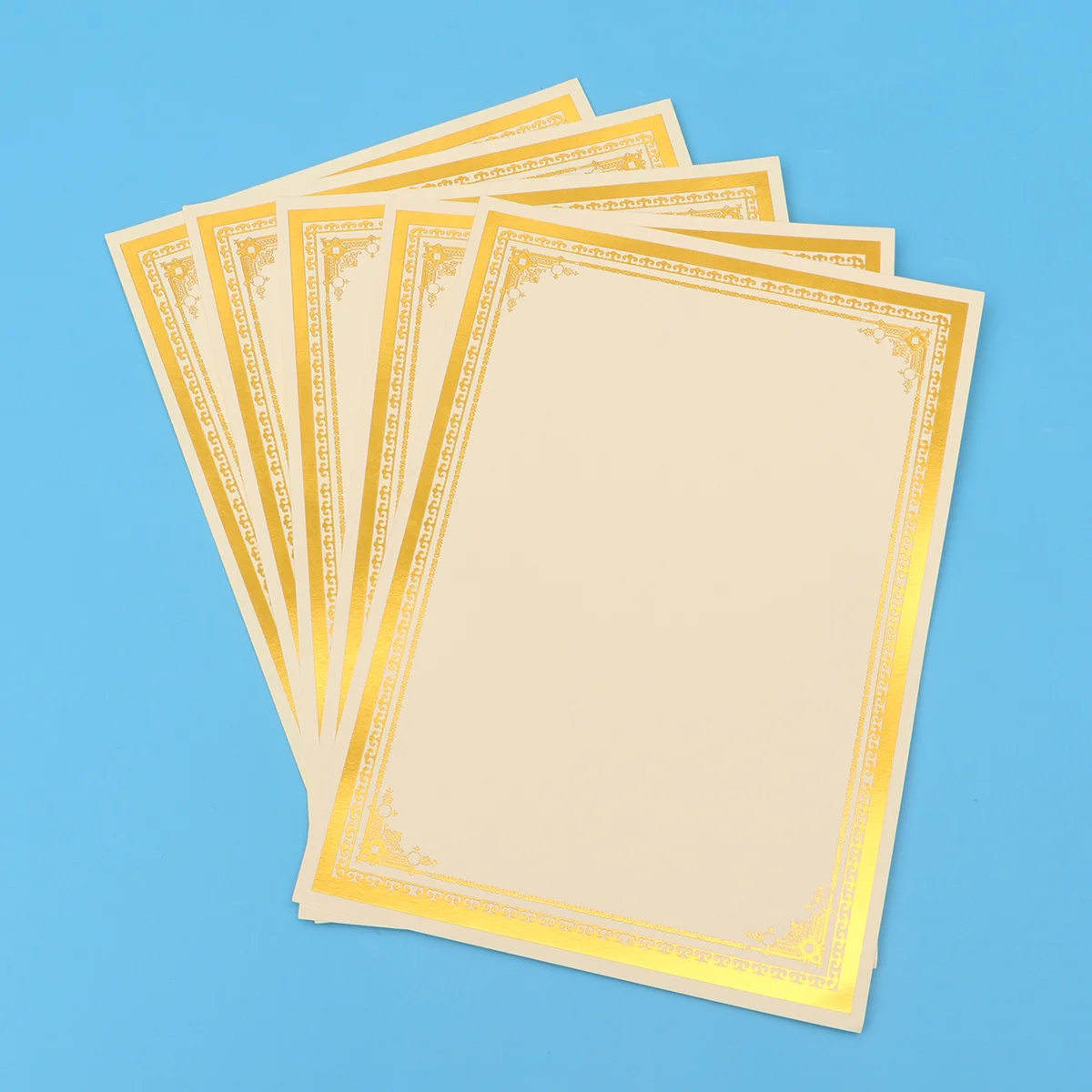 Blank Fake Banner Certificate Paper, A4 Bronzing Certificados, Impressão de Certificados Personalizados, 30 Pcs