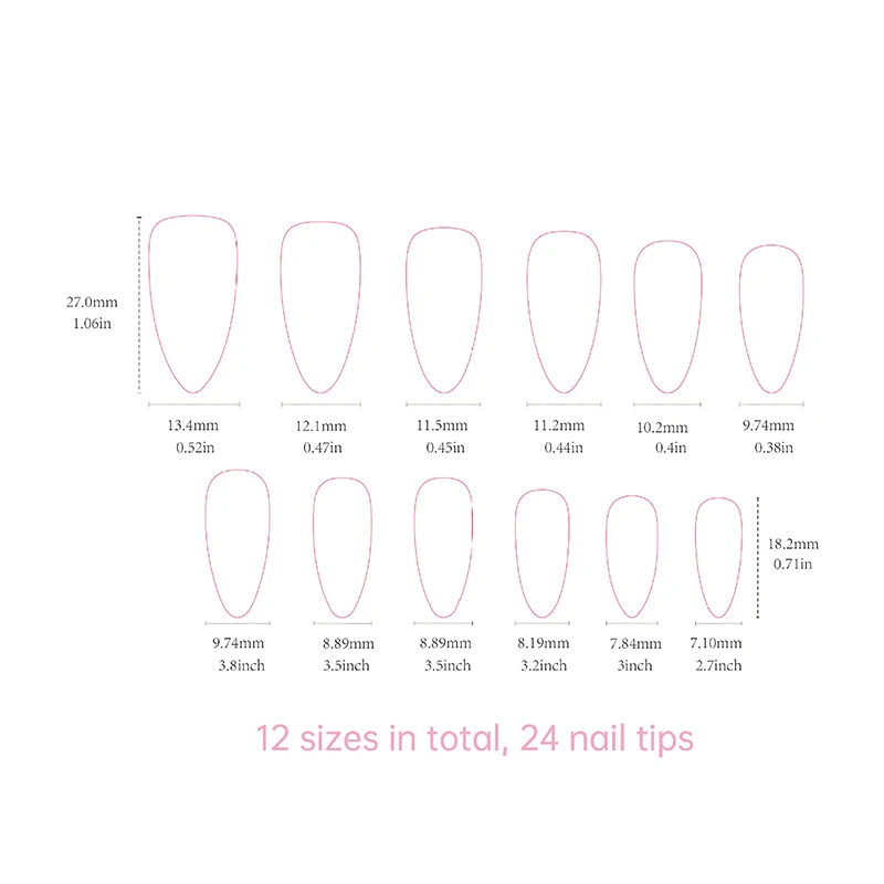 24 pezzi rosa bianco sfumato piccoli pois unghie finte con adesivo gelatina unghie finte staccabili copertura completa stampa sulle unghie
