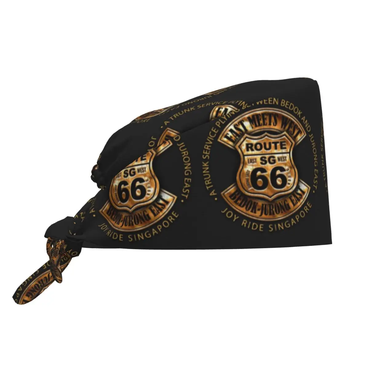 Adjustable Ride The Route 66 Biker Motorcycle Cruise Highway Working Hat Scrub Caps Scrub Nursing Doctor Surgeon Cap for Dentist
