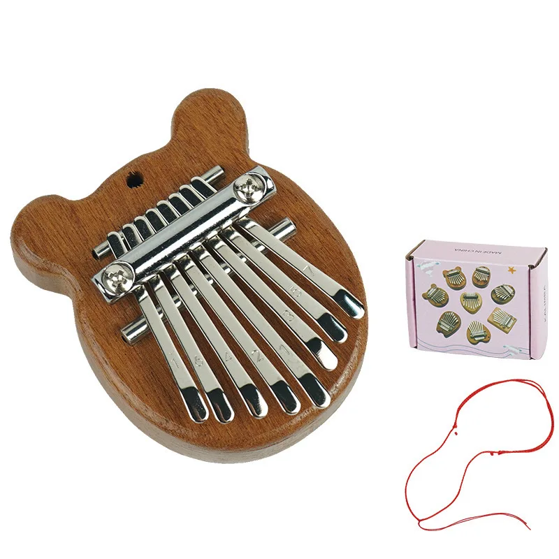 

Custom Wholesale 8 Keys Mini Kalimba Thumb Piano Portable Finger Piano Musical Instrument for Beginners Kids Gift