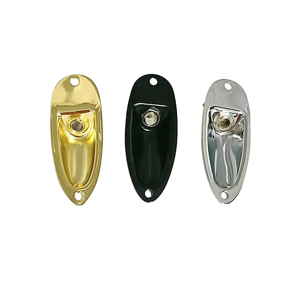 Strat Stratocaster 일렉트릭 기타 잭 플레이트 교체 6.35mm 1/4 "보트 모양의 오디오 커넥터 소켓 패널