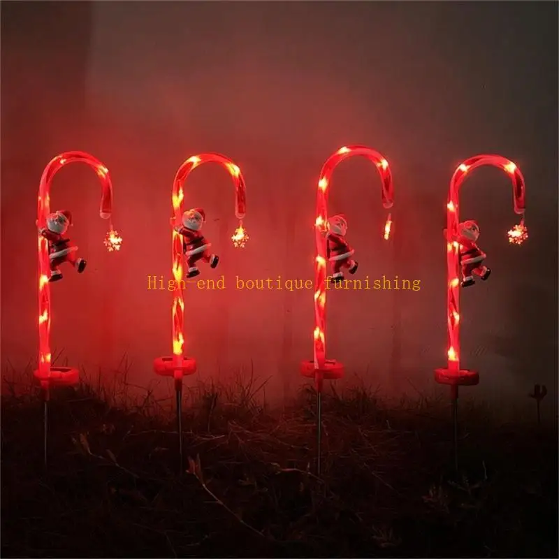L9NB Waterproof Christmas Garden Handicrafts Art Decorative Floor Insert Stakes Lawn Ornament Home Decor for Courtyard Patios