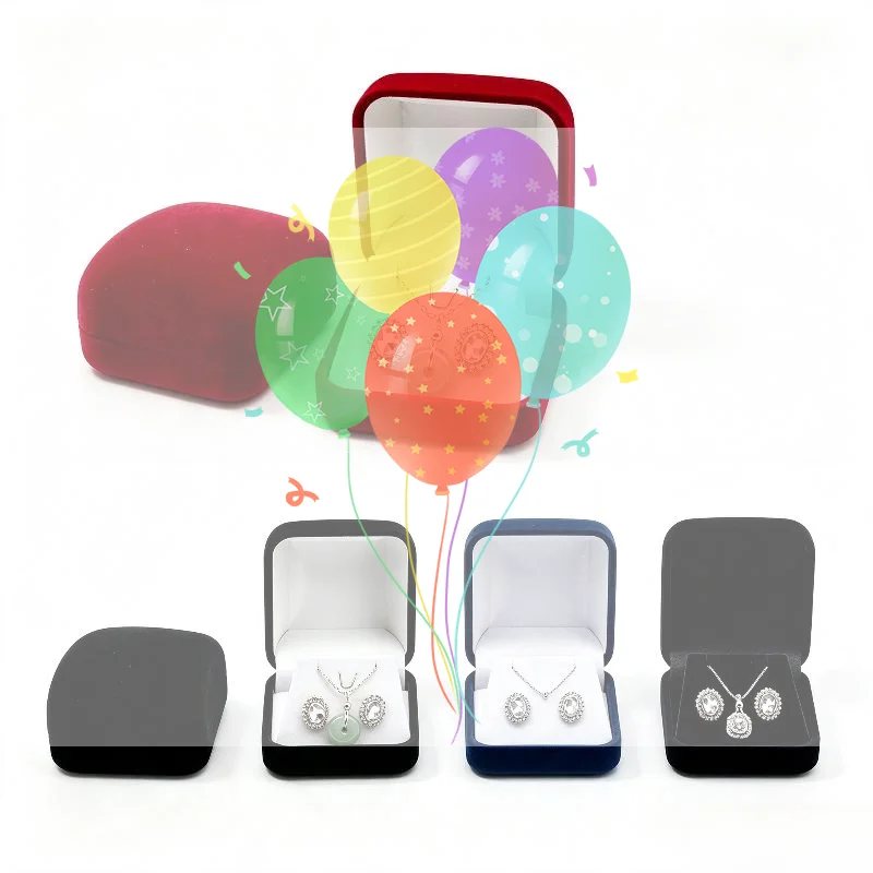 Portable Velvet Jewelry Organizer Box Large Capacity Small Stud Earrings Necklace Storage Display Case for Women Gifts