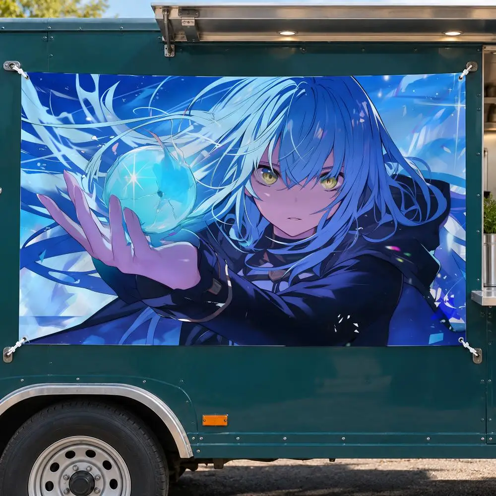 That Time I Got Reincarnated As A Slime Flags No Hem Banner Anti Fade Washable Home Wall Decor Multi Sizes