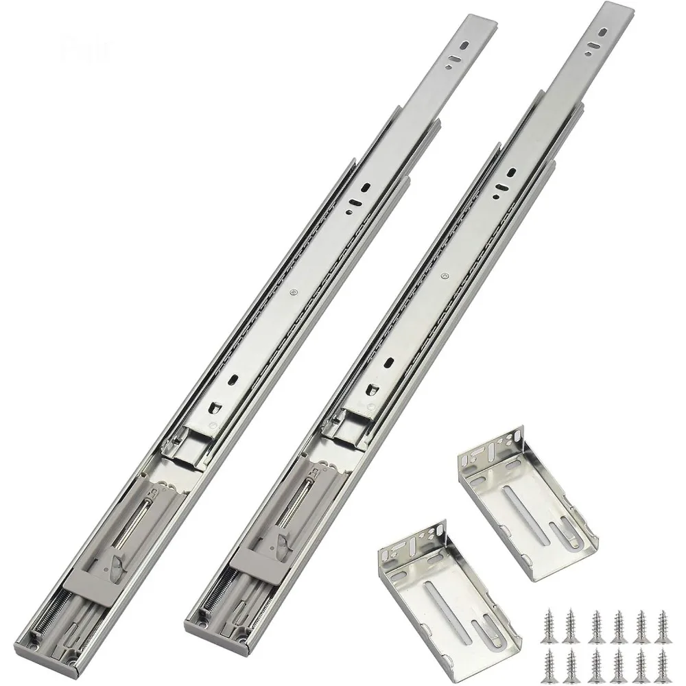 

Full Extension Ball Bearing Soft Close Drawer Slides 22 Inch 5 Pairs Cabinet Side Mount