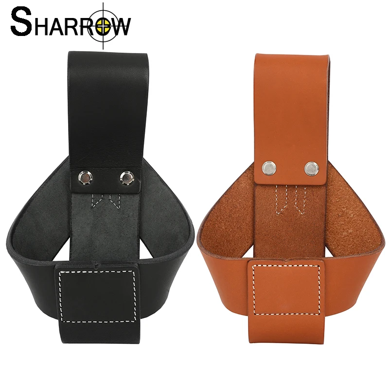 

Archery Compound Bow Belt Holder Bag Portable Cowhide Leather Protection Recurve Traditional Bows Hunting Shooting Accessories