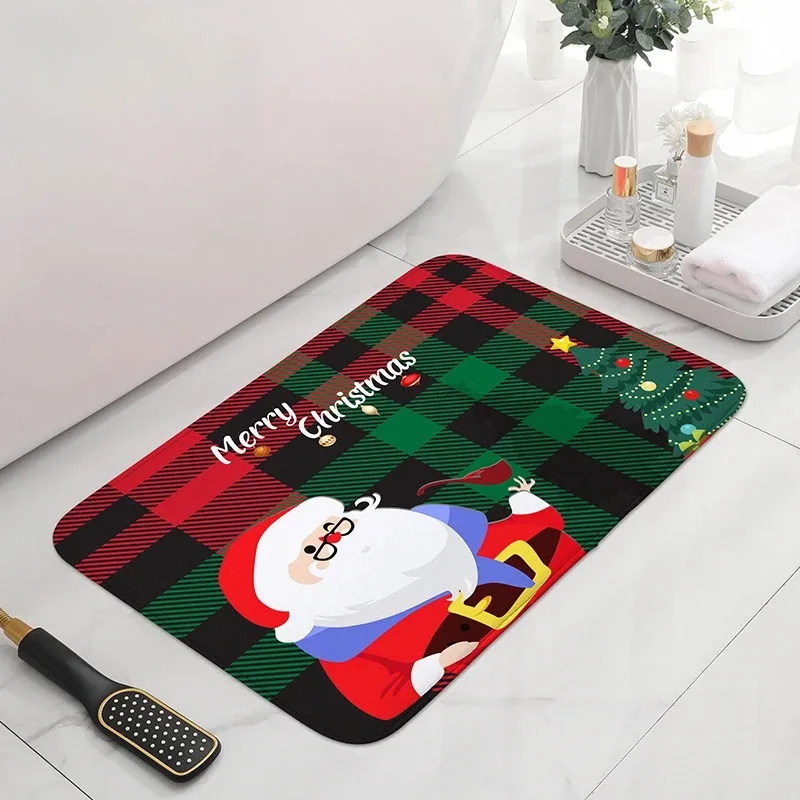 Christmas series pattern floor mats home decoration bedroom living room entrance floor mat bathroom absorbent carpet