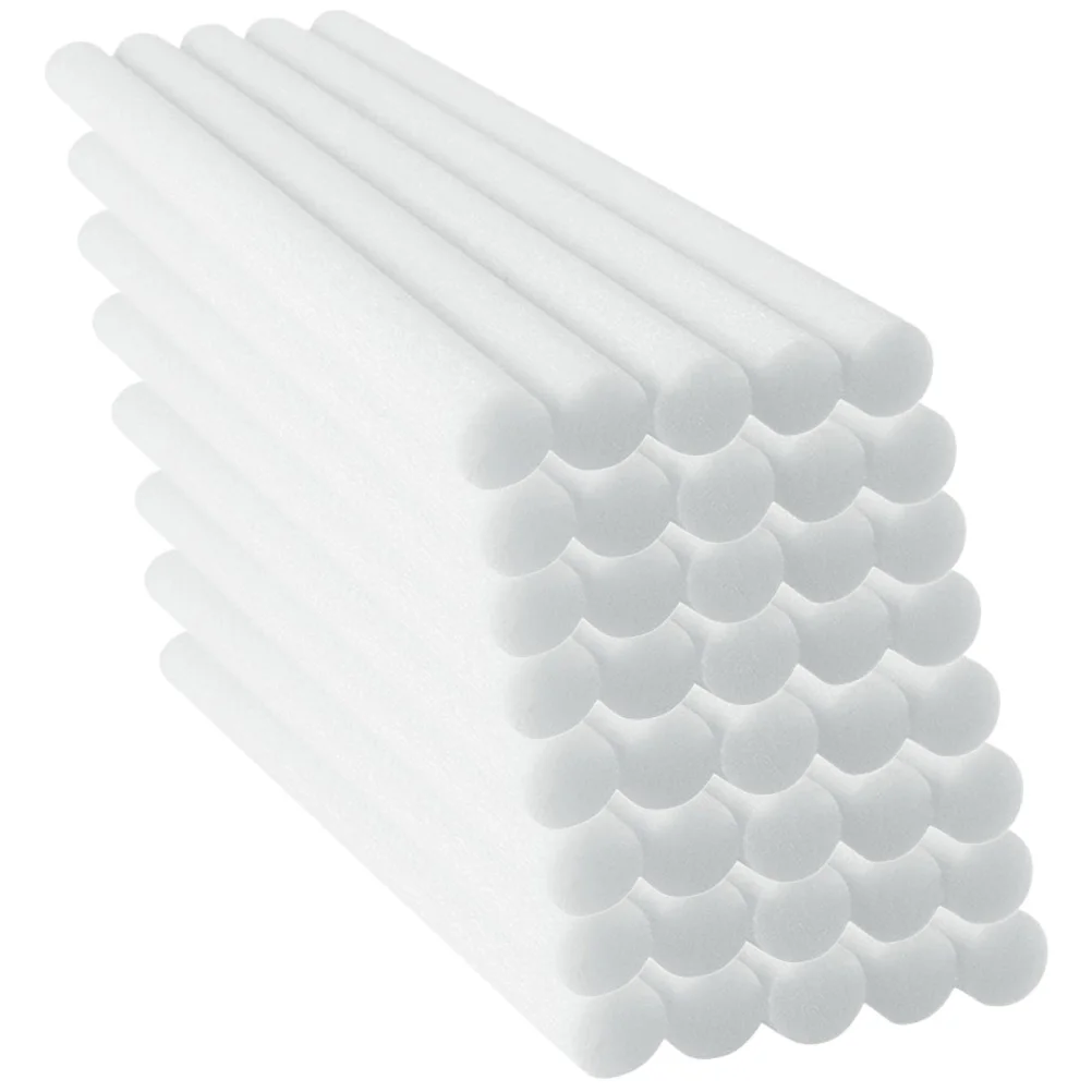 40pcs Humidifier Cotton Sticks 8mm 10cm Fiber Diffuser Replacement Rods Fragrance Volatile Sticks Essential Oil Diffusing Tools
