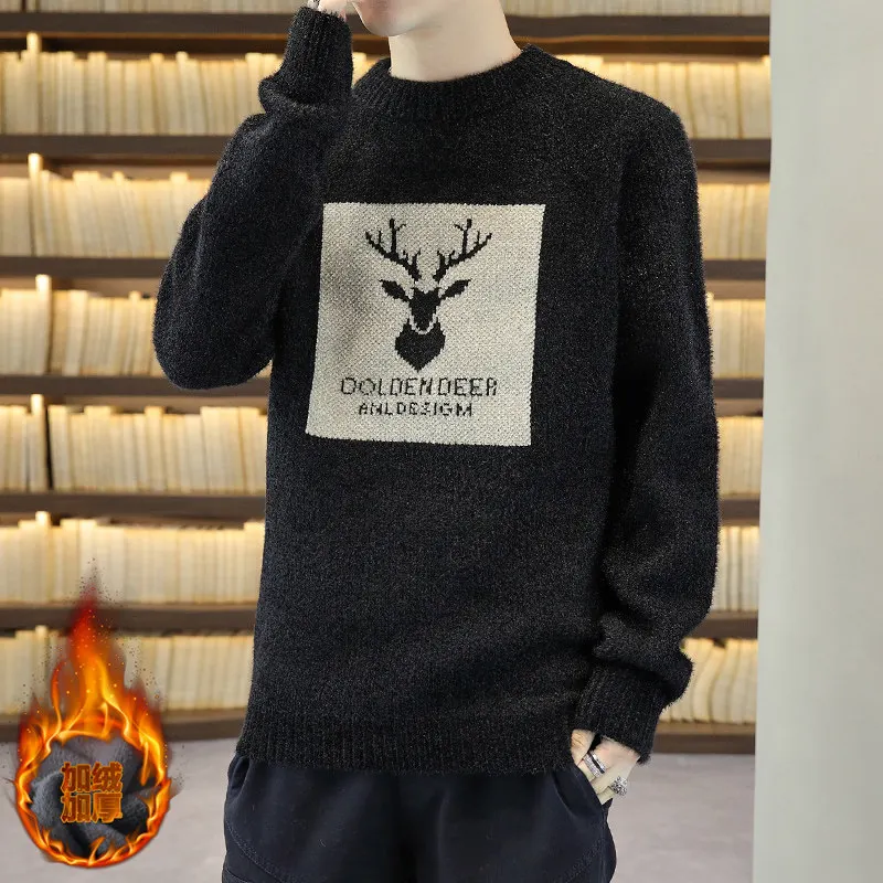 

Новый зимний мужской повседневный вязаный кардиган большого размера Jaet Student Faion, модная мужская одежда, трикотаж на подкладке