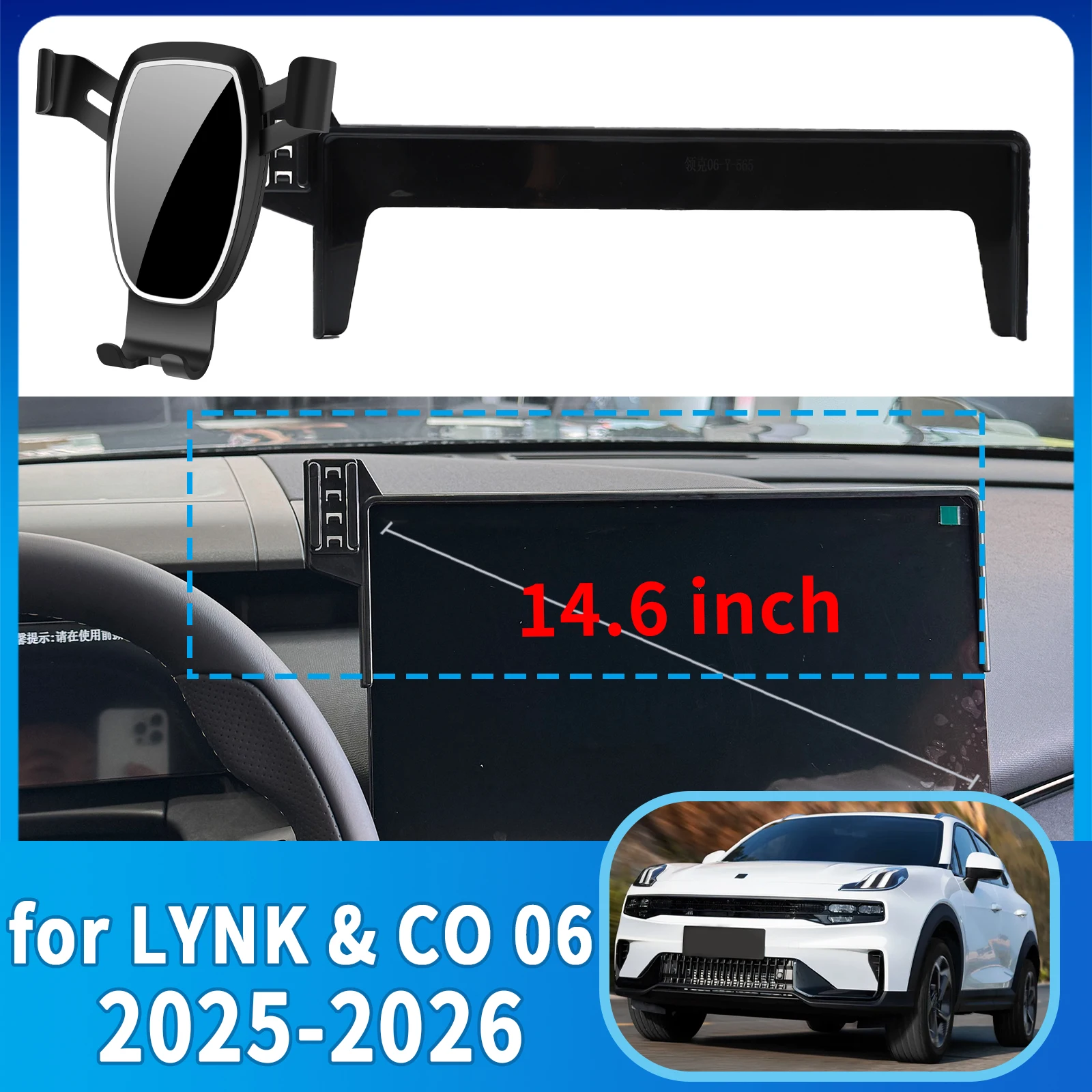 

fit for LYNK & CO 06 2025 2026 ​​Anti-Shake Screen Base Phone Holder Mount Stand ​​ Dedicated Car​​ accessoires