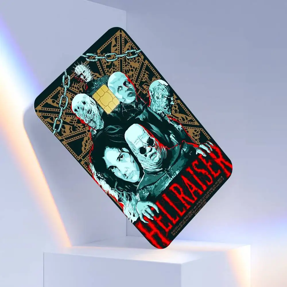 Klassieke H-hellraiser Film 2024 Anime Cartoon Skin Stickers Film Tape Case Voor Grote Credit Debetkaart Voorkant