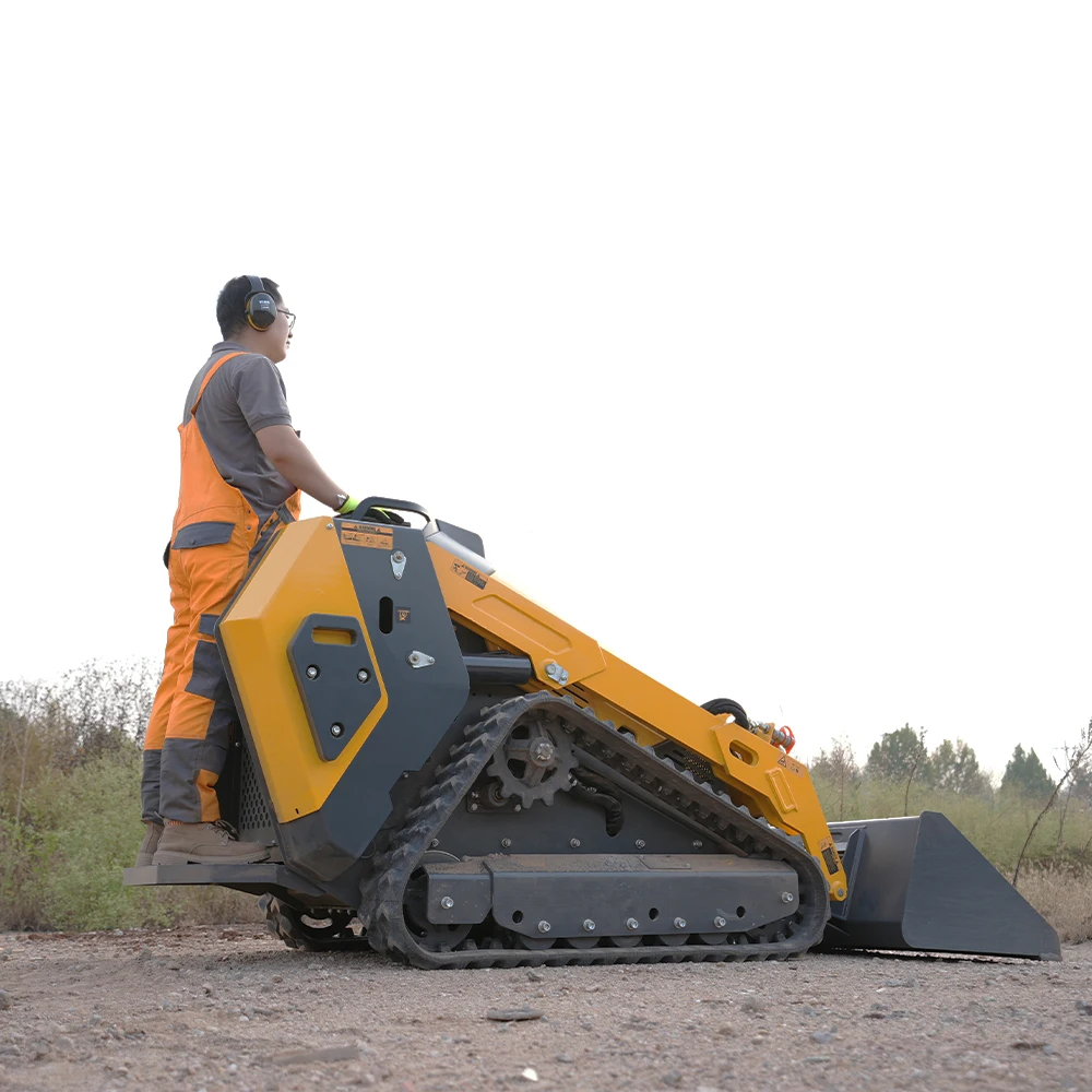 AUSTTER Mini minicargador compacto con orugas independiente Kubota D1105 de 25 CV y energía diésel